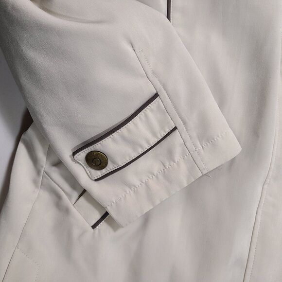 BRAEFAIR XS Tan All-Weather Jacket Hooded Plaid Lined Anorak Coat - Picture 5 of 10